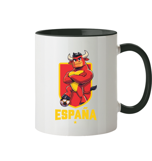 Spain takes the field. - Tasse zweifarbig