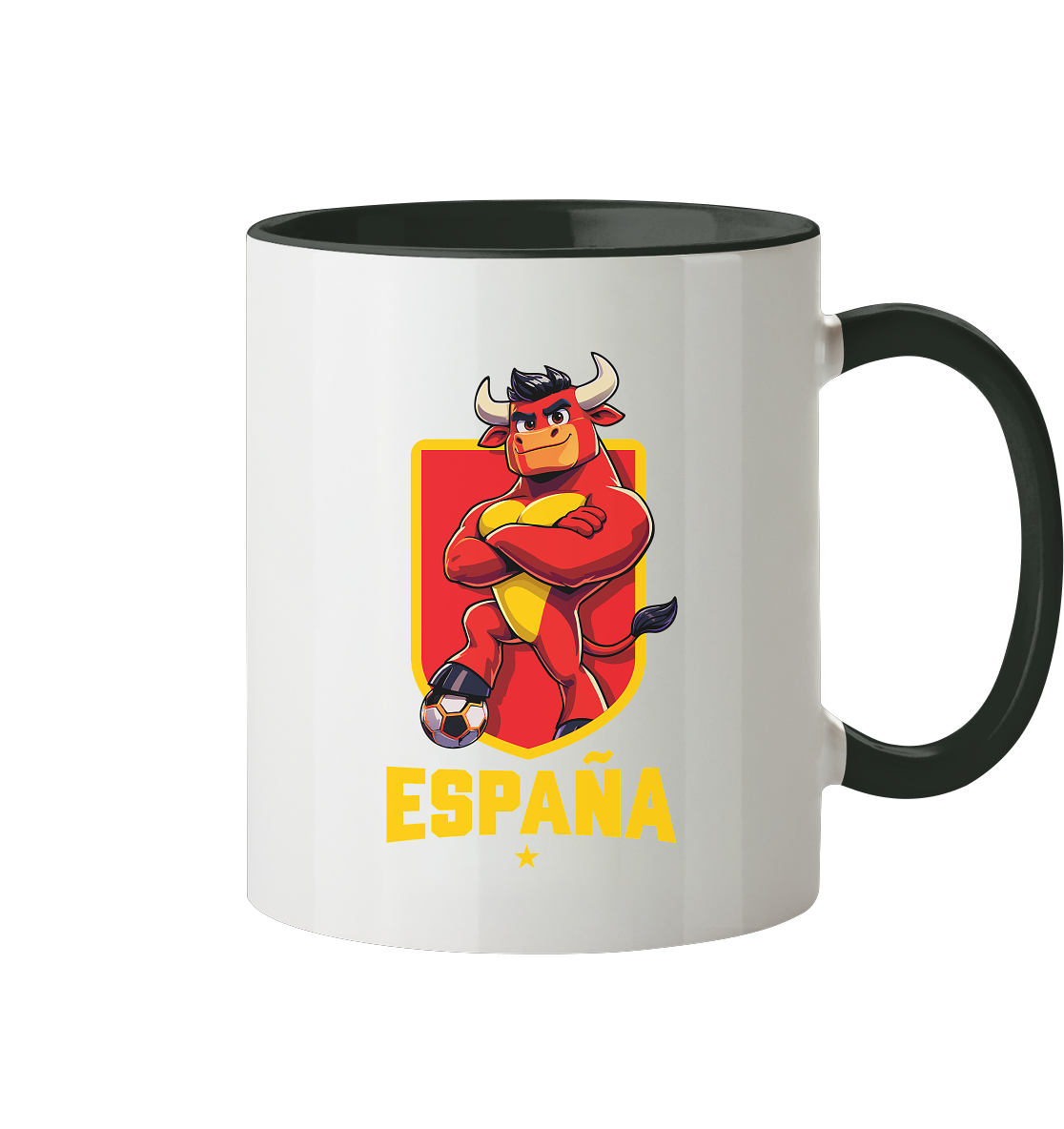 Spain takes the field. - Tasse zweifarbig