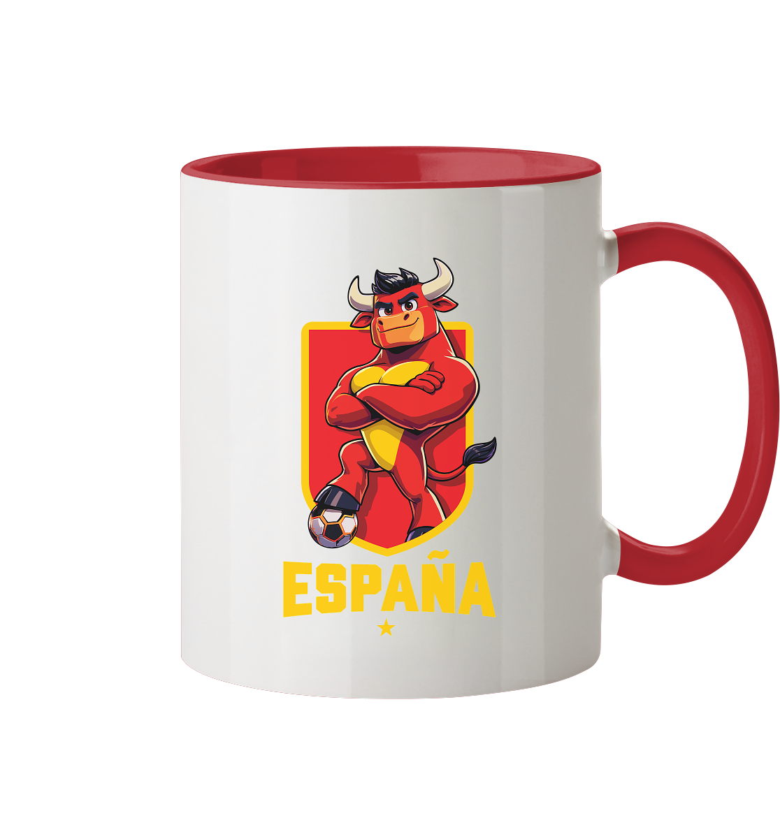 Spain takes the field. - Tasse zweifarbig