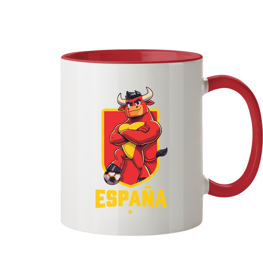 Spain takes the field. - Tasse zweifarbig